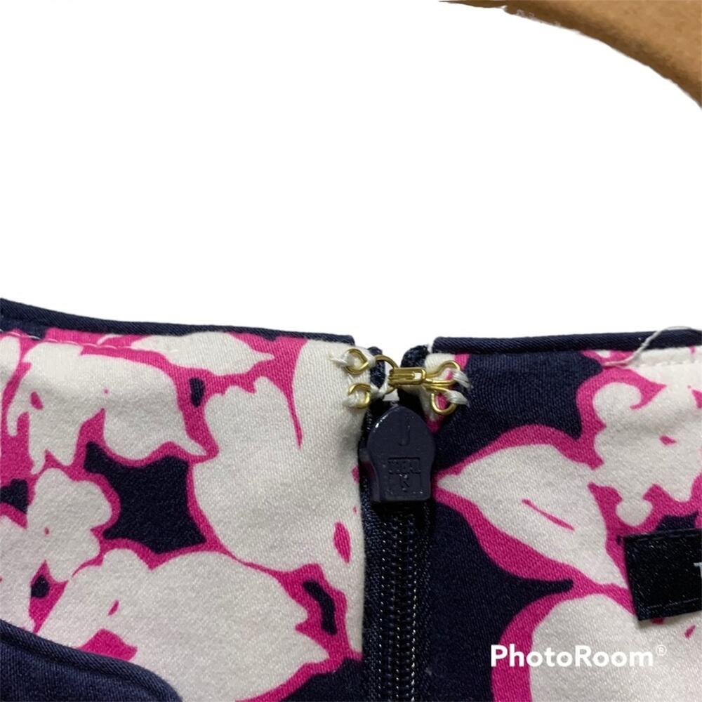 Tommy Hilfiger - Navy, Pink & White Floral Dress Size 0, EUC - Picture 12 of 14
